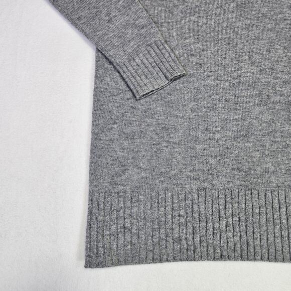 Athleta Cashmere Wool Sweater Womens M V-Neck Tunic Gray 500937 Quiet Luxury NEW - Picture 6 of 15